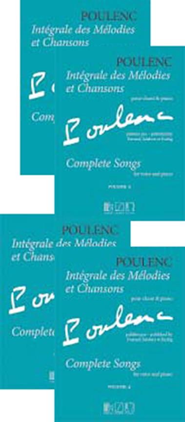 Intégrale des Mélodies et Chansons 4-Volume set - Poulenc: Complete Songs 1-4 - zpěv a klavír